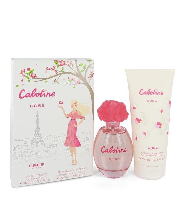 Parfums Gres Cabotine Rose by Parfums Gres   - Gift Set - 100 ml Eau De Toilette Spray + 200 ml Body Lotion