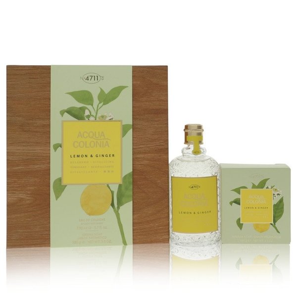 4711 ACQUA COLONIA Lemon & Ginger by 4711   - Gift Set - 170 ml Eau de Cologne Splash & Spray + 100 ml Aroma Soap