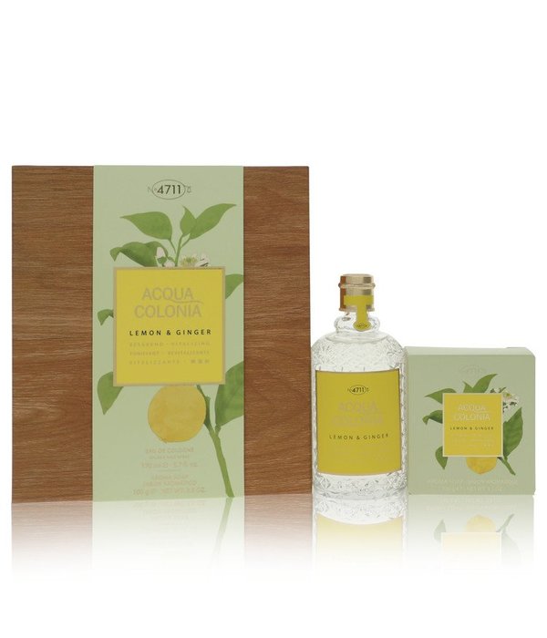 4711 4711 ACQUA COLONIA Lemon & Ginger by 4711   - Gift Set - 170 ml Eau de Cologne Splash & Spray + 100 ml Aroma Soap