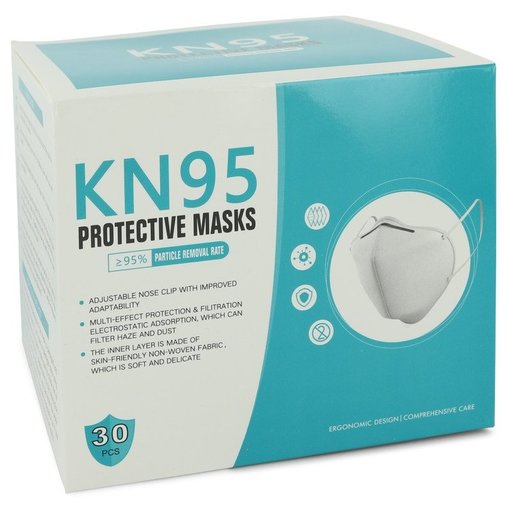 KN95 KN95 Mask by KN95 1 size - Thirty  KN95 Masks, Adjustable Nose Clip, Soft non-woven fabric, FDA and CE Approved (Unisex)(30 slightly damaged)