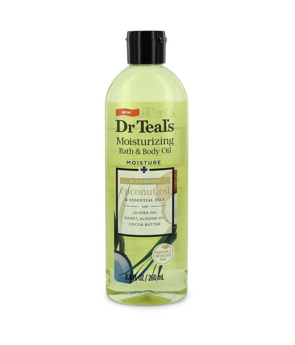Dr Teal's Dr Teal's Moisturizing Bath & Body Oil by Dr Teal's 260 ml - Nourishing Coconut Oil with Essensial Oils, Jojoba Oil, Sweet Almond Oil and Cocoa Butter