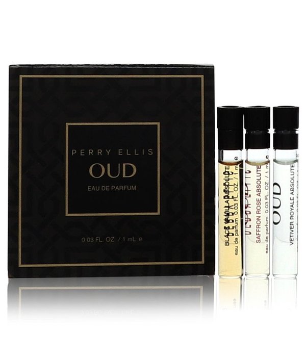 Perry Ellis Perry Ellis Oud Black Vanilla Absolute by Perry Ellis   - Gift Set - Vial Set Includes Black Vanilla Absolute, Saffron Rose Absolute, Vetiver Royale Absolute all 0 ml Vials