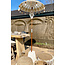Ibizawonen Sombrilla balinesa 100 cm Blanco / Dorado