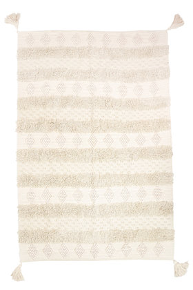 Alfombra Tejida Boho Crema 120x80cm