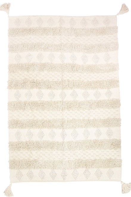 Webteppich Boho Creme 120x80cm