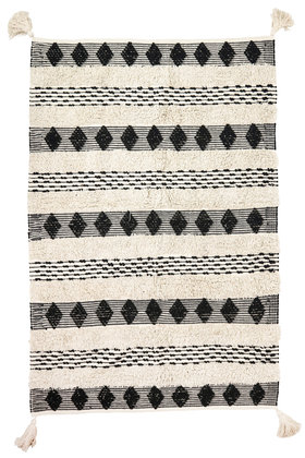 Gewoven Kleed Boho Zwart 120x180cm