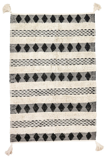 Gewoven Kleed Boho Zwart 120x180cm