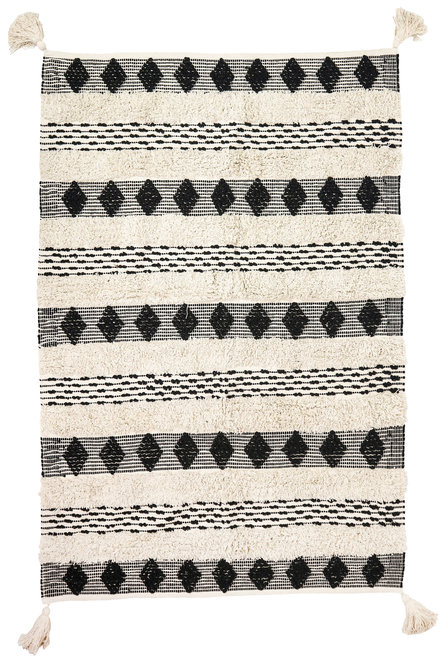 Tapis Tissé Boho Noir 120x180cm