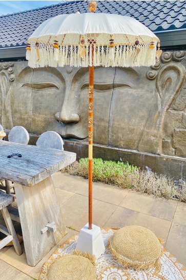 Balinese Parasol 100cm Wit 