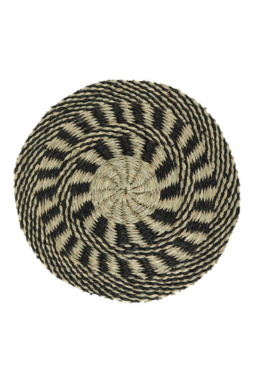 Wicker Placemat Sun Black