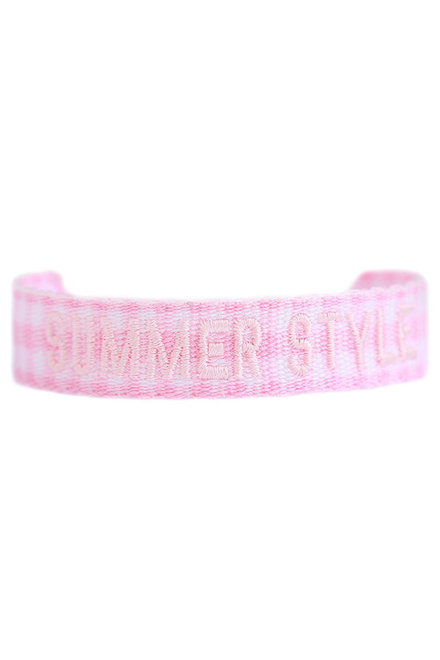 Geweven Armband Summer Styles Lichtroze