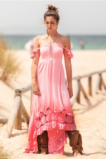 Maxi Vestido Hecho Rosa