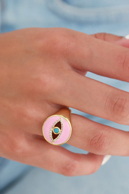 Anillo Ojo Mágico Rosa