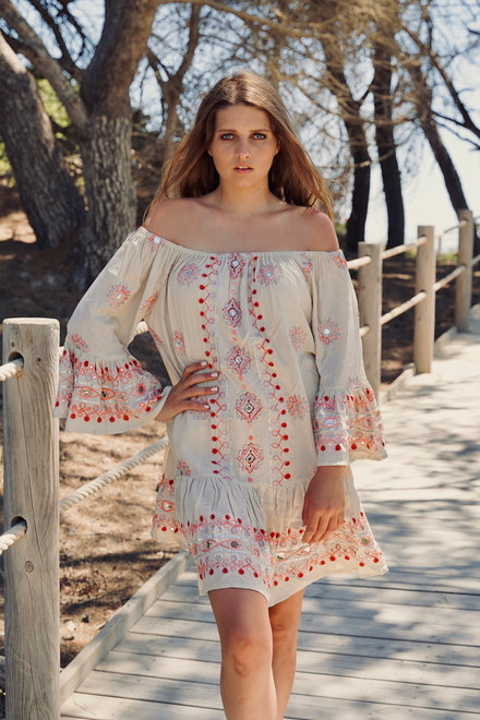 Kort Jurkje Summer Mirror Beige