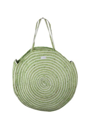 Tasche Jute Rund Grün