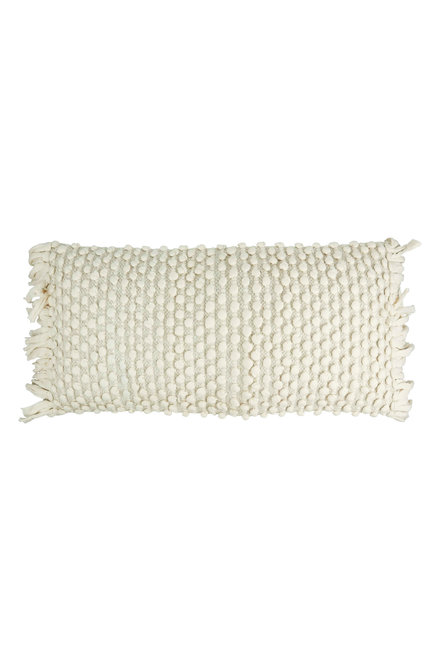 Housse de Coussin Tissée Main Bubble Naturel 35x70cm