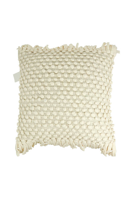 Housse de Coussin Tissée Main Bubble Naturel 50x50cm