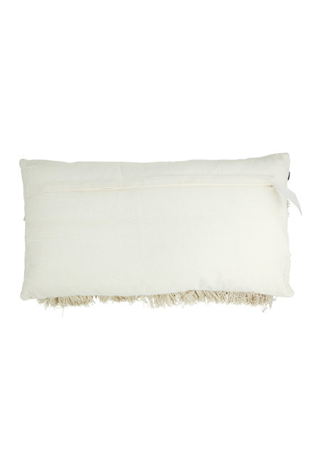 Housse de Coussin Tissée Main Aztèque Naturel 35x70cm