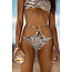 Luli Fama Bas de Bikini Diamond Cut Zebra Blanc