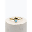 ibzmode Bague Couronne Or Turquoise