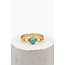 Balibiza Jewels Ring Open Circle Gold Turquoise