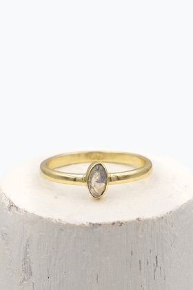 Ring Stone Gold White