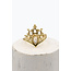 Balibiza Jewels Ring Crown Stone Goud Wit