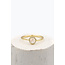 Balibiza Jewels Ring Circle Stone Goud Wit