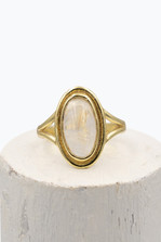 White Moonstone Rings