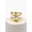Balibiza Jewels Ring JingJang Stone Goud Wit