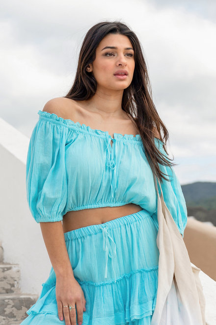 Crop Top Gypsy Turquoise