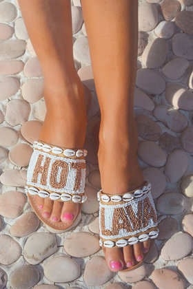 Slippers Hot Lava Wit