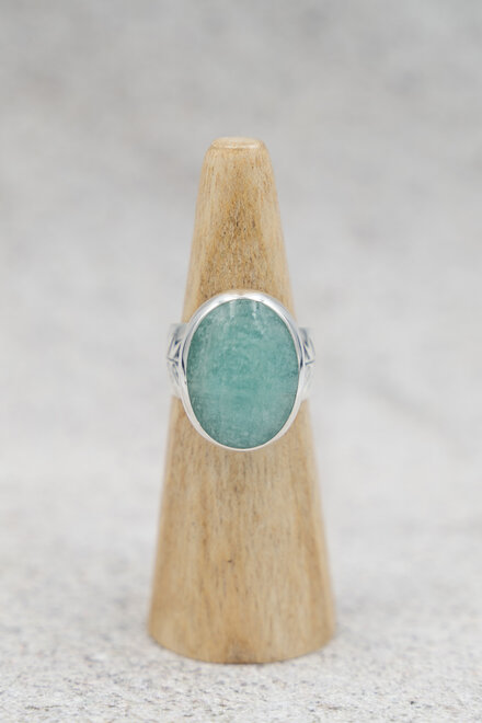 Ring Oval Amazonite Silver