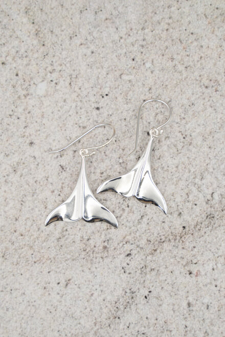 Earrings Whale Tail Silver