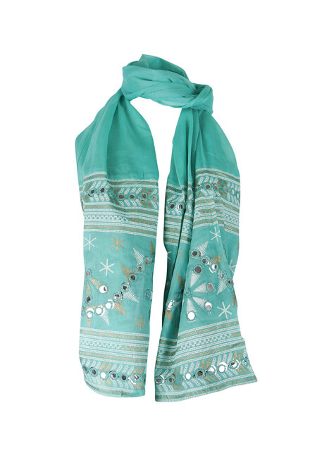 Foulard Miroir Turquoise