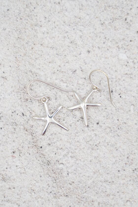 Oorbellen Star Fish Zilver