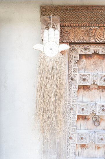 Decoration Pendant Hamsa Seagrass