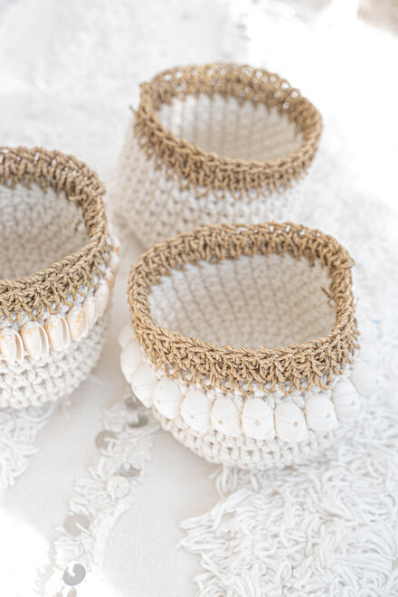 Basket Crochet Lilin Shell