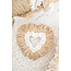 ibzhome Wall hanger Heart Rose Seagrass