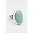 ibzjewels Ring Oval Amazonite Silver