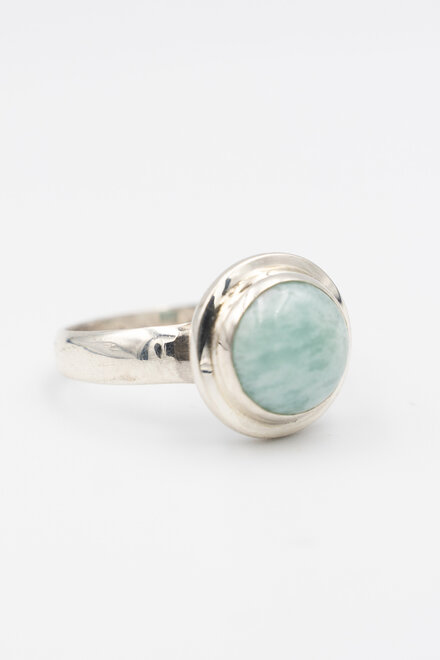 Ring Amazonite Double Silver