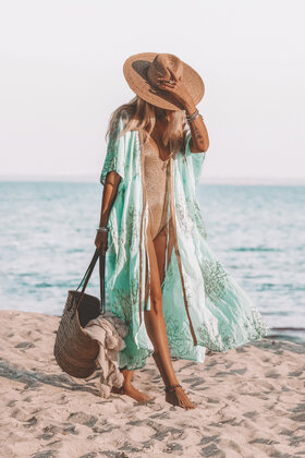 Kimono Gold Aqua