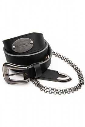 Ceinture Nova Cuir Chaîne Noir