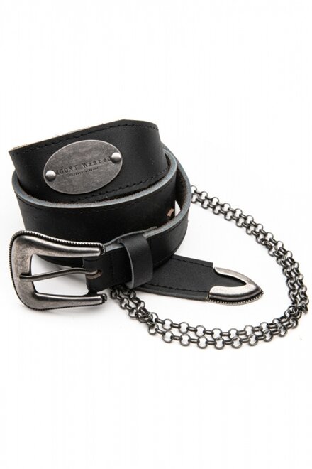 Belt Nova Leather Chain Black