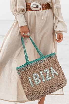 Bolsa de playa Seashell Ibiza Aqua