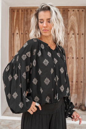 Blouse Mandala Zwart