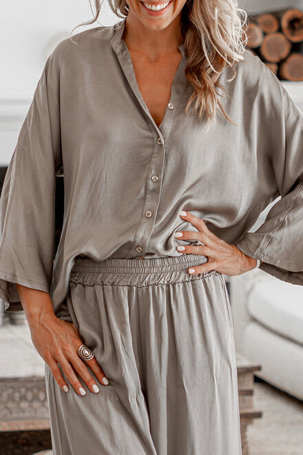 Blouse Silk Taupe