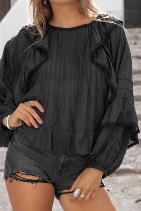 Blouse Ruffle Black