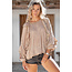 ibzmode Bluse Rüschen Taupe