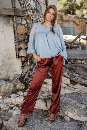 Pantalon Liv Bordeaux